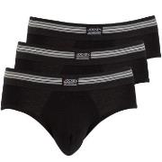 Jockey Kalsonger 3P Cotton Stretch Brief Svart bomull Large Herr