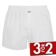 Jockey Kalsonger Woven Poplin Boxer Shorts Vit bomull Large Herr