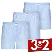 Jockey Kalsonger 3P Woven Soft Poplin Boxer Shorts Ljusblå bomull Larg...