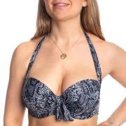 Missya Rose Bikini Strapless Halterneck Print Svart mönstrad D 85 Dam