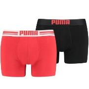 Puma Kalsonger 2P Everyday Placed Logo Boxer Svart/Röd bomull Large He...