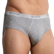 Sloggi Kalsonger 2P For Men Basic Midis Grå bomull Small Herr