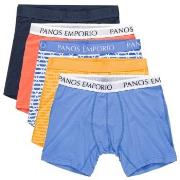 Panos Emporio Kalsonger 5P Bamboo Cotton Boxers Blå/Orange Medium Herr