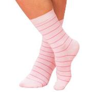 Trofe Bamboo Small Stripe Socks Strumpor 2P Rosa Strl 35/38 Dam