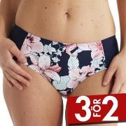 Damella Scarlett Pink Lillies Tai Bikini Brief Blå/Rosa 36 Dam