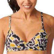 Sloggi Shore Fancy Guppy Bikini Top Svart/Gul XL+ Dam