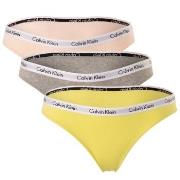 Calvin Klein Trosor 3P Carousel Bikinis Rosa/Gul bomull Small Dam