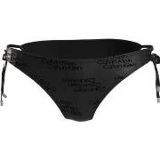 Calvin Klein Core Tonal Logo Tie Side Bikini Brief Svart X-Large Dam