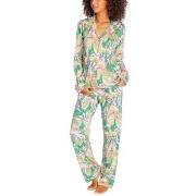 PJ Salvage Playful Prints Pyjama Grön blommig Small Dam