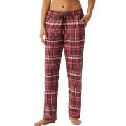 Schiesser Mix and Relax Long Flannel Pants Röd/Brun bomull 38 Dam