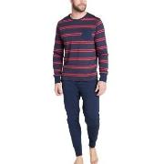 Jockey Cotton Pyjama Knit Blå/Röd bomull Medium Herr