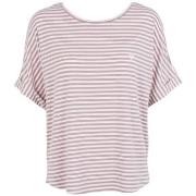 Missya Softness Stripe SS T-shirt Lila modal Large Dam