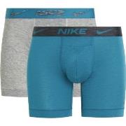 Nike Kalsonger 2P Dri-Fit ReLuxe Boxer Brief Grå/Blå X-Large Herr