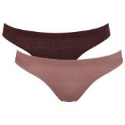 Sloggi Trosor 2P ZERO Motion Mini Brief Brun polyester X-Small Dam