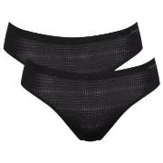 Sloggi Trosor 2P ZERO Motion Ultra High Leg Brief Svart polyester Smal...