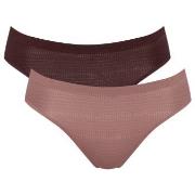 Sloggi Trosor 2P ZERO Motion Ultra High Leg Brief Brun polyester X-Lar...