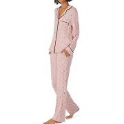 DKNY Less Talk More Sleep Long Sleeve Top And Pant Rosa viskos Large D...