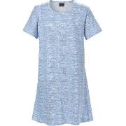 Trofe Croco Big T-Shirt Dress Blå Mönstrad bomull Medium Dam