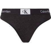 Calvin Klein Trosor CK96 Cotton Thong Svart bomull Small Dam