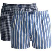Gant Kalsonger 2P Cotton Stripe Boxer Shorts Marin/Blå bomull X-Large ...