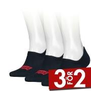 Levis Strumpor 3P Footie High Rise Batwing Logo Socks Marin Strl 39/42...