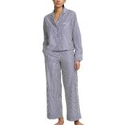 Polo Ralph Lauren Long Sleeve Pyjamas Set Marin Randig bomull X-Large ...