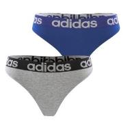 adidas Trosor 2P Underwear Brazilian Thong Blå/Grå bomull X-Small Dam
