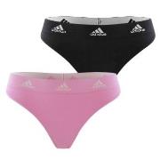 adidas Trosor 2P Underwear Brazilian Thong Svart/Rosa bomull Large Dam