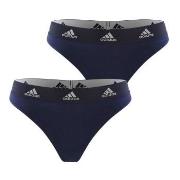 adidas Trosor 2P Underwear Brazilian Thong Marin bomull Small Dam