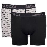 Sloggi Kalsonger 2P Men GO Movember Short Svart/Vit bomull X-Large Her...