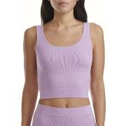 Adidas Sport 3D Rib Cropped Top Ljuslila Medium Dam