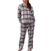 Trofe Flannel Checked Pyjamas Rutig bomull Medium Dam