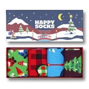 Happy Sock Santas Workshop Socks Gift Set Strumpor 4P Flerfärgad bomul...