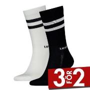 Levis Strumpor 2P Regular Cut Stripe Socks Svart/Vit Strl 43/46