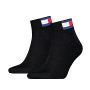 Tommy Men Uni Flag Quarter Sock Strumpor 2P Svart Strl 35/38 Herr
