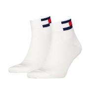 Tommy Men Uni Flag Quarter Sock Strumpor 2P Vit Strl 43/46 Herr