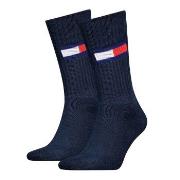 Tommy Men Uni TJ Flag Socks Strumpor 2P Marin Strl 35/38 Herr