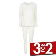 Damella Viscose Plain Pyjamas Set Elfenben viskos Medium Dam