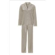 Damella Woven Silk Plain Pyjamas Set Nougat silke X-Large Dam