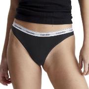 Calvin Klein Trosor 3P Modern Logo Thongs Svart bomull X-Small Dam