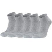 Seger Strumpor 5P Low Cotton Socks Grå Strl 35/38