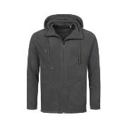 Stedman Hooded Fleece Jacket For Men Grå polyester Medium Herr