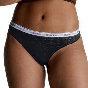 Calvin Klein Trosor Lace Thong Svart polyamid XX-Large Dam