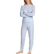 Calida Elegant Dreams Pyjama With Cuff Ljusblå modal Medium Dam