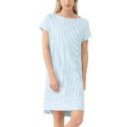 Mey Elva Nightshirt Vit/Blå bomull 42 Dam