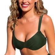 Wiki Basic Adjustable Bikini Top Mörkgrön C 75 Dam