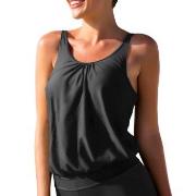 Wiki Loose Tankini Top Svart C/D Medium Dam