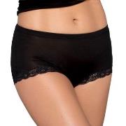 Lady Avenue Trosor Silk Jersey Panty With Lace Svart silke XX-Large Da...