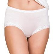 Lady Avenue Trosor Silk Jersey Panty With Lace Benvit silke X-Large Da...