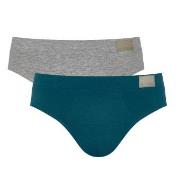 Sloggi Kalsonger 2P For Men GO Natural Brief Blå/Grå bomull Large Herr